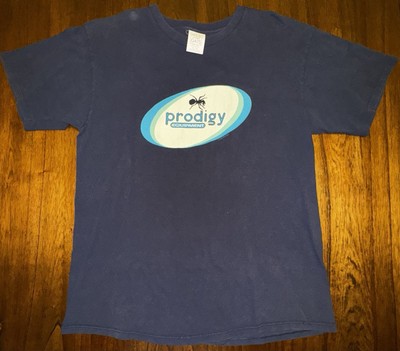 Vintage Prodigy Equipment Shirt XL Wild Oats Blue Fire Starter Maxim Keith Flint