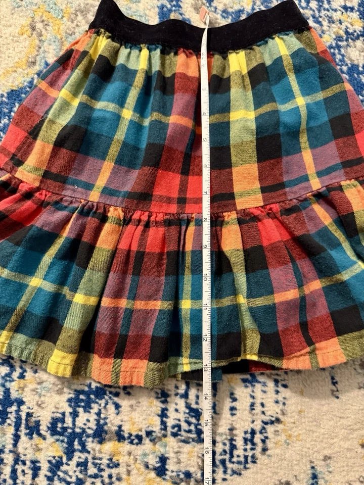 Falda a Cuadros Hanna Andersson Franela Talla 6-7 Niveles Academia Terciopelo Borde Foto 2 de 4