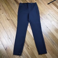Womens Polo Ralph Lauren Size 2 Navy Straight Ankle Pants Stretch Zip Back Ankle