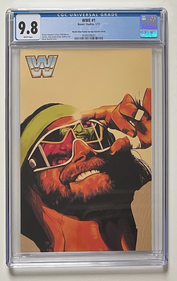 WWE #1 CGC 9.8 Macho Man Randy Savage Barrett 1:100 Variant 2017 - Image 2 of 3