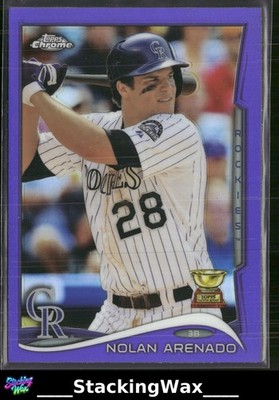 Nolan Arenado 2014 Topps Chrome 216 Purple Refractor Colorado Rockies Rookie Cup