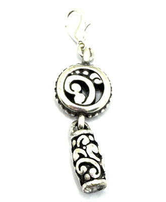 Brighton Scrollwork Etched Retired Dangle Silver Custom Clip Charm