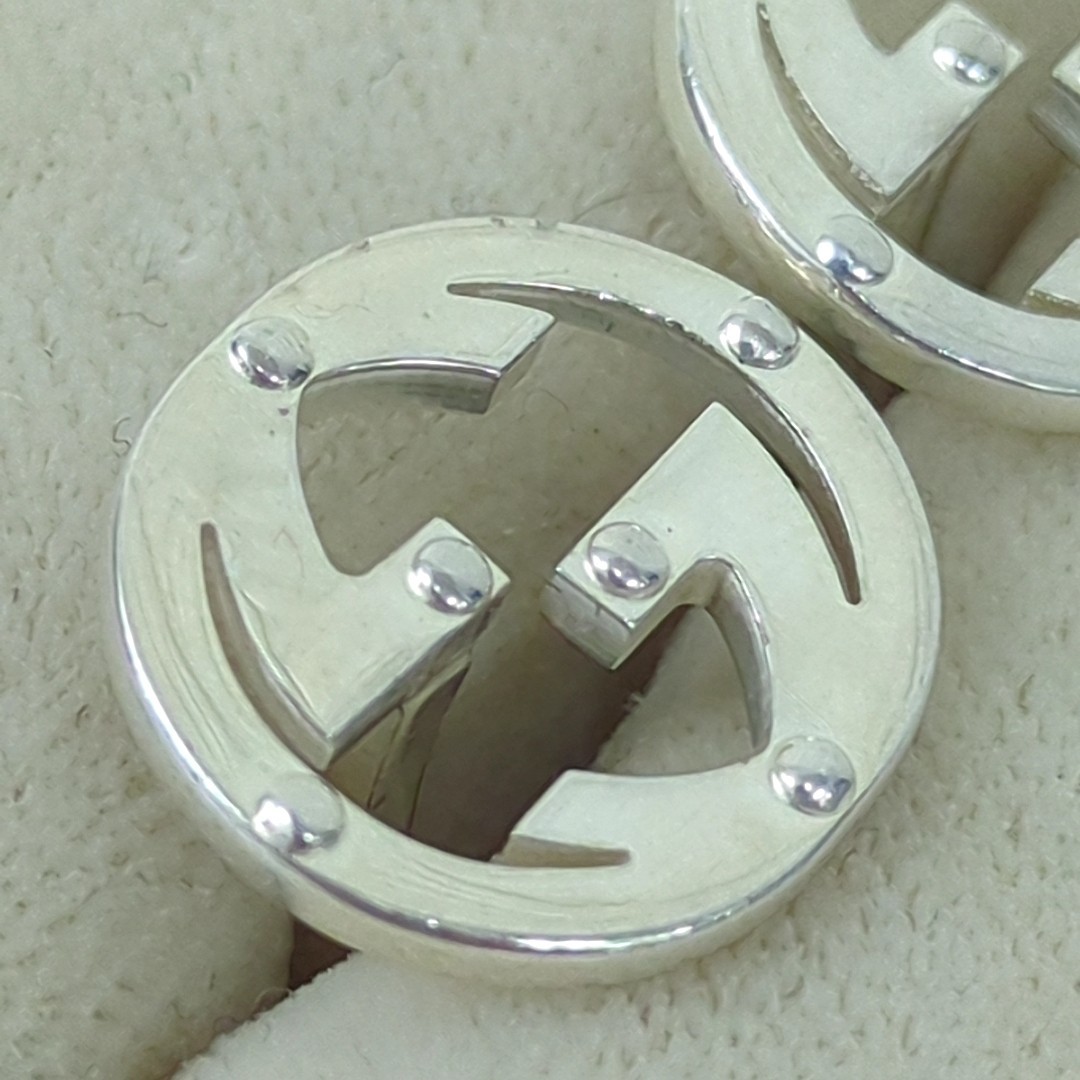 GUCCI Interlocking Cufflinks Sterling Silver 925 … - image 12