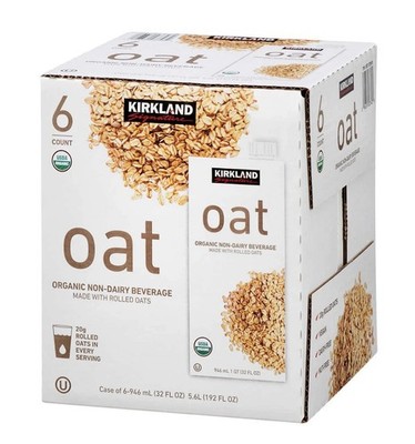 Organic Oat Unsweetened Non-Dairy Beverage 6 count/32 fl oz,Total 5.6 L(1.5 Gal)