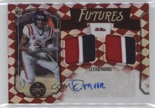 2021 Panini Legacy Futures Ruby 5/100 Elijah Moore #FD-EM Dual Patch Auto 13st