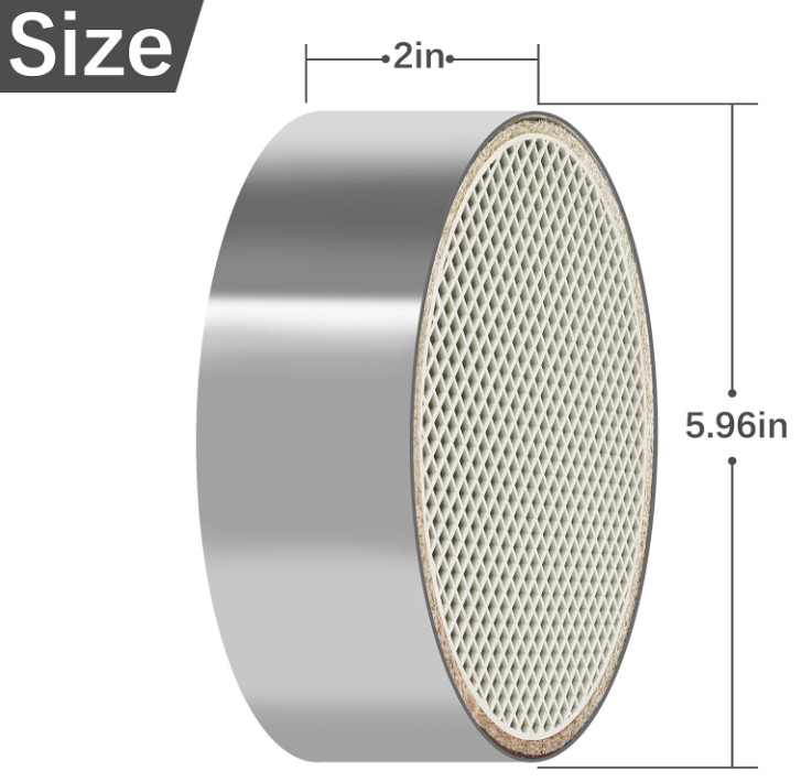 Wood Stove Catalytic Combustor 6"x2" Ceramic Converter for Longer Burn Time