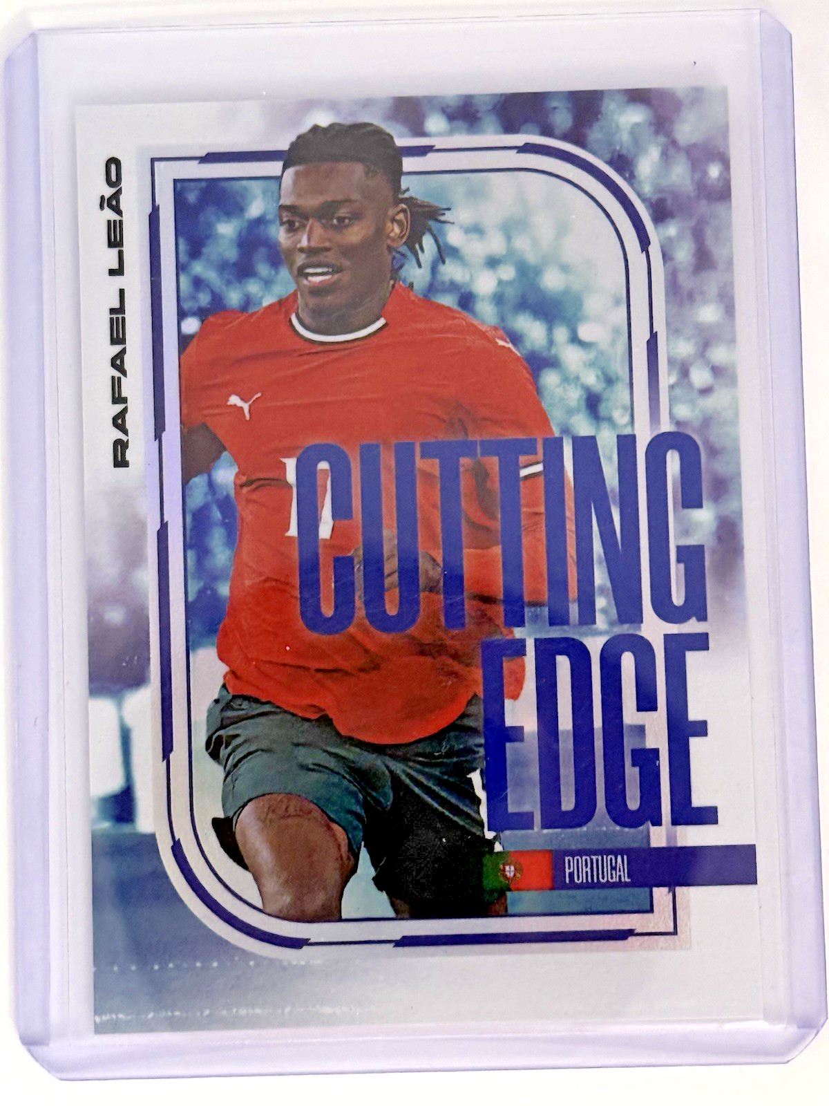 Rafael Leao 2025 Futera Fans Selection Cutting Edge Blue Portugal World Cup