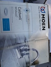 Moen Caldwell Chrome Centerset Bathroom Sink Faucet WS84667 New Sealed Damage Pk