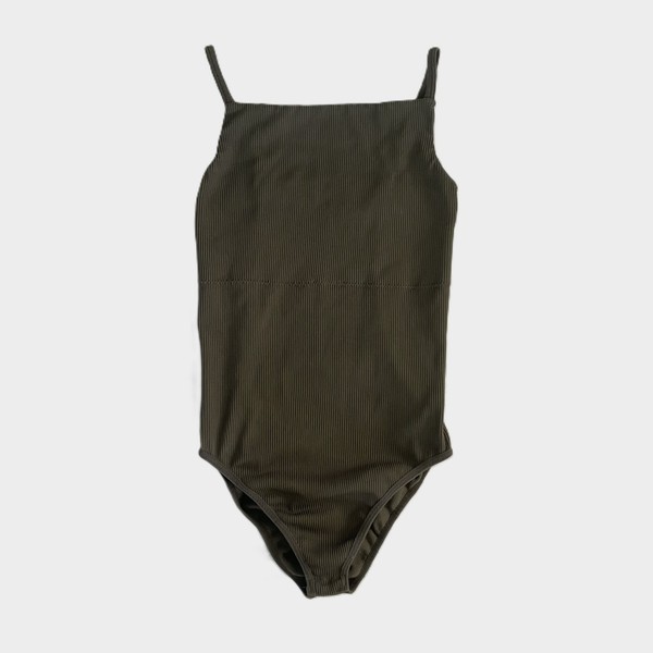 Green Singlet Body Suit Top | Women’s Size 8 | Temt