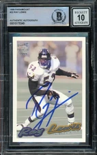 1999 Pacific Paramount #22 Ray Lewis Baltimore Ravens BGS Auto 10