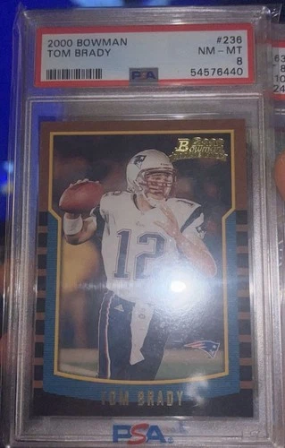 2000 Bowman - Tom Brady #236 (RC) PSA 8
