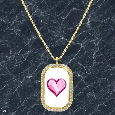New Colorful Hearts Pendant Necklace Photo Design Trendy Gold Tone Nice