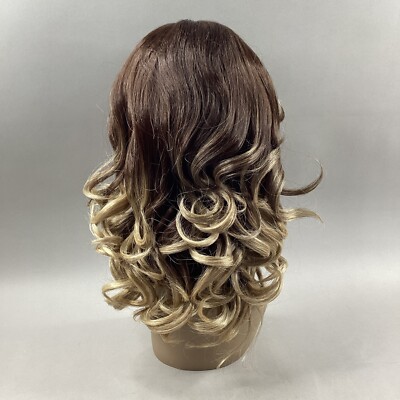 Melony #TTL4/Blond Dark Borwn Blonde Long Wavy Premium Synthetic Lace Front Wig