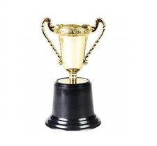 Plastic Gold Trophies 12 Pack 5"