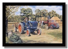 Fordson E27N Major tractor Austin K4 lorry framed print Mitchell free p&p UK