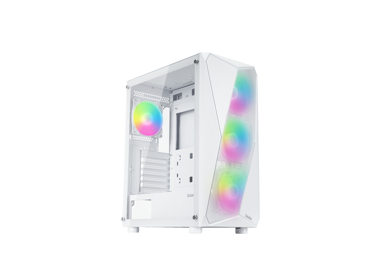 Sama 3313 Белый Корпус игрового компьютера Micro ATX Tower из закаленного стекла USB30 w 4 9590₽