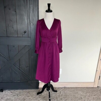 $138 New J. CREW Button-front A-line Midi Dress Purple NWT Casual Women 2 Petite | eBay $138 New J. CREW Button-front A-line Midi Dress Purple NWT Casual Women 2 Petite | eBay