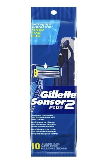 Gillette Sensor Plus 2 Disposable Razors Pivot Head 2 Packs - 20 Razors B3 Gillette Sensor Plus 2 Disposable Razors Pivot Head 2 Packs - 20 Razors B3