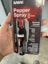 One SABRE P-22-OC Pepper Spray with Belt Clip and Twist Lock, UV Light Dye