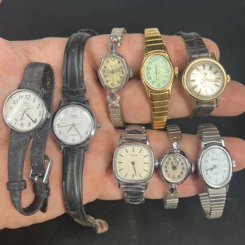 (8) VINTAGE TIMEX Women’s Estate Watch Collection Manual Electric Nice Bands!