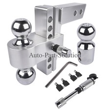 12500 LBS GTW-Tow Hitch Trailer Hitch Fits 2" Receiver, 6" Drop/Rise Heavy Duty