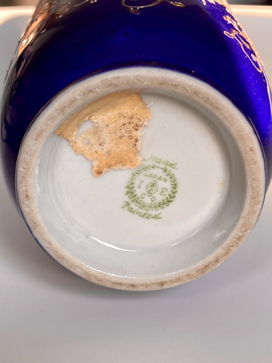 Antique I.E. & C. Co. Made in Japan Gold Raised Hand-Painted
