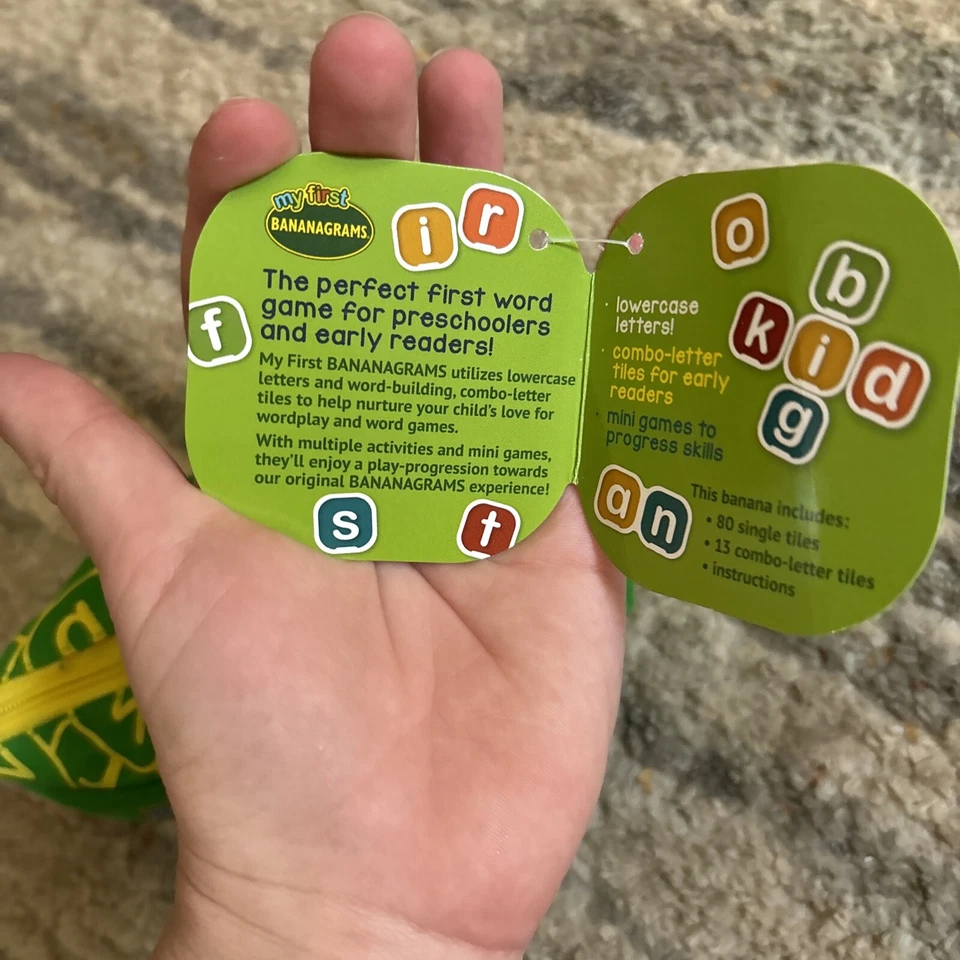 My First Bananagrams Word Tile Game Young Reading Skills Letters Educational 4+ - Image 3 of 4