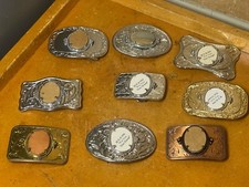 Mixed Assorted Vintage Belt Buckle Lot Of 9 