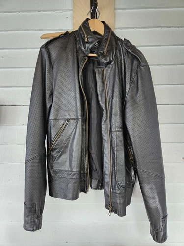 Men Leather Jacket Plain Jane Homme Italy Coat Bon Vivant Spring Clothes  image 3