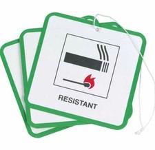 20 X  FIRE SAFETY LABELS SWING TAGS FOR FURNITURE / UPHOLSTERY / CHAIRS