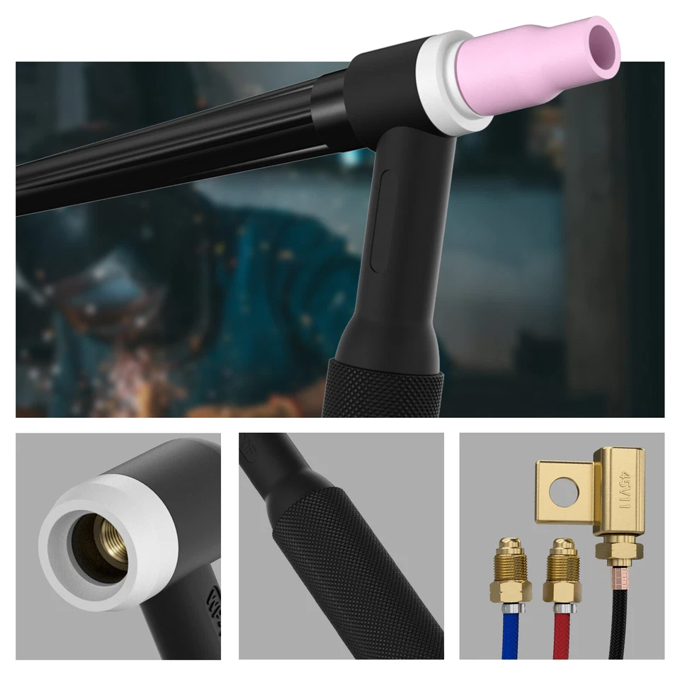 Antorcha de soldadura TIG flexible refrigerada por agua WP-20F 25 pies con adaptador 45V11 Foto 3 de 4