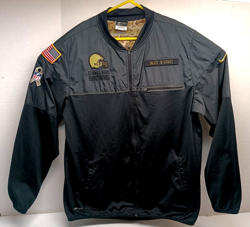 Chaqueta para hombre Cleveland Browns Nike On Field Salute to Service talla LG EN MUY BUENA CONDICIÓN