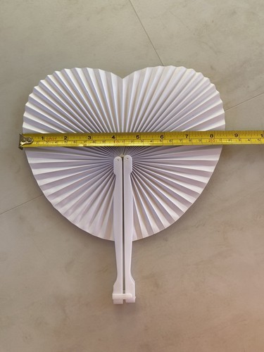 Heart Fold-up Paper Hand Fans - Pack of 3 - Picture 7 of 10