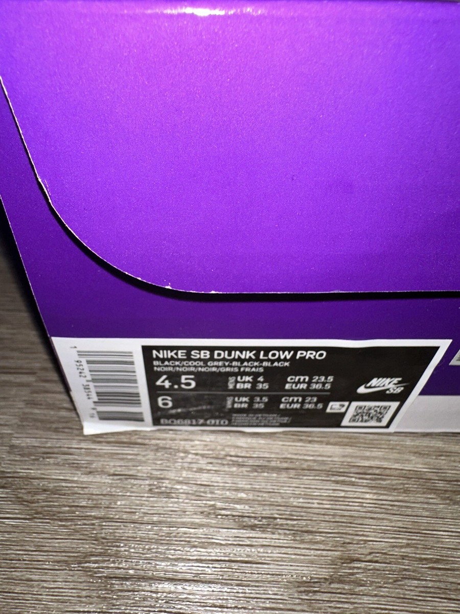 Nike Dunk SB Low Pro Fog Size 4.5M/6W | BQ6817-010 | FAST  display picture 2