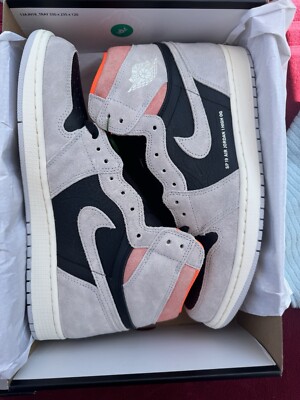 DS Brand New Nike Air Jordan 1 Retro High Neutral Grey Hyper Crimson 555088-018
