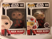 Funko Pop Star Wars Nien Nunb 82 damaged and GameStop 88