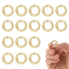16 Pcs Key Ring Spring O Rings, O Ring for Purse Strap, Key Rings for Gold