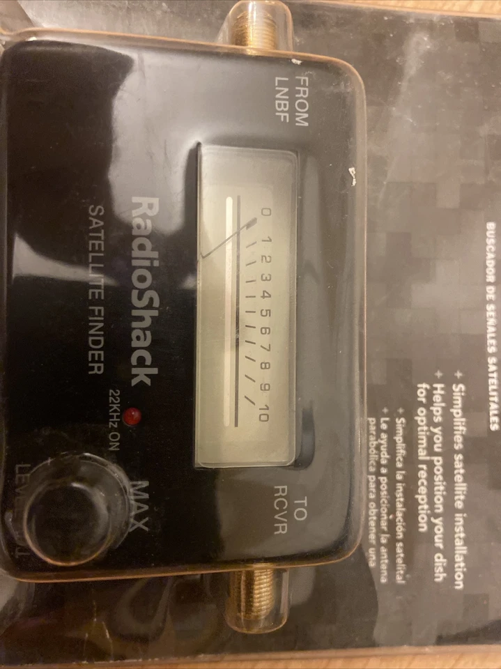 Radio Shack Buscador Satelital, Nunca Abierto, Embalaje Trasero Algunos Signos de Edad Foto 4 de 4