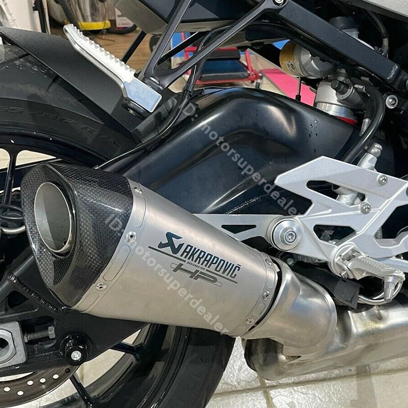 Tubo silenciador puntas de escape modificadas deslizables para BMW S1000RR 2010-2014 S1000R 60 mm Foto 2 de 4