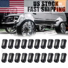 20 Pods Pure White LED Rock Lights LED Underglow Light, Underbody Glow Lamp