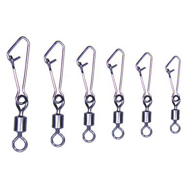 Wirbel mit Karabiner Tönnchenwirbel Set Duo Lock Snap Angel Powerwirbel Forellen
