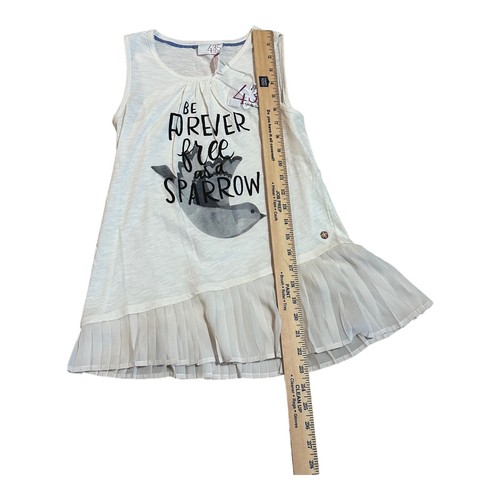 Matilda Jane 435 Free Like a Sparrow Girls 12 Ruffle Trim Loose Top Tank NEW - Picture 2 of 7