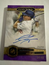 Gavin Lux 2021 Topps Five Star Autographs #FSA-GLC Purple On-Card Auto /50