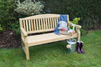 Wooden Garden Bench Seat Forest Harvington Outdoor Chair 4ft/5ft