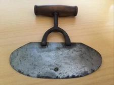 Antique Primitive Food/Herb Chopper - Kitchen Tool -  Iron with Wood Handle