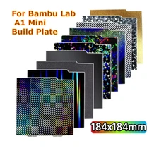 3D Printer Build Plate For Bambu Lab A1 Mini H1H PEY PEO PET PEI Heated Bed 184