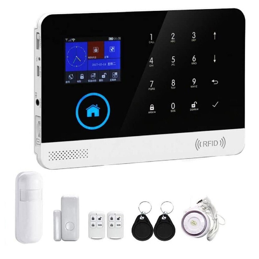 KIT Antifurto Casa WiFi GSM Wireless Smart Allarme Alexa Google Home