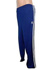 VTG 90s Adidas Original Black Flag Tag Trefoil Track Pants Snap Breakaway Sz XL
