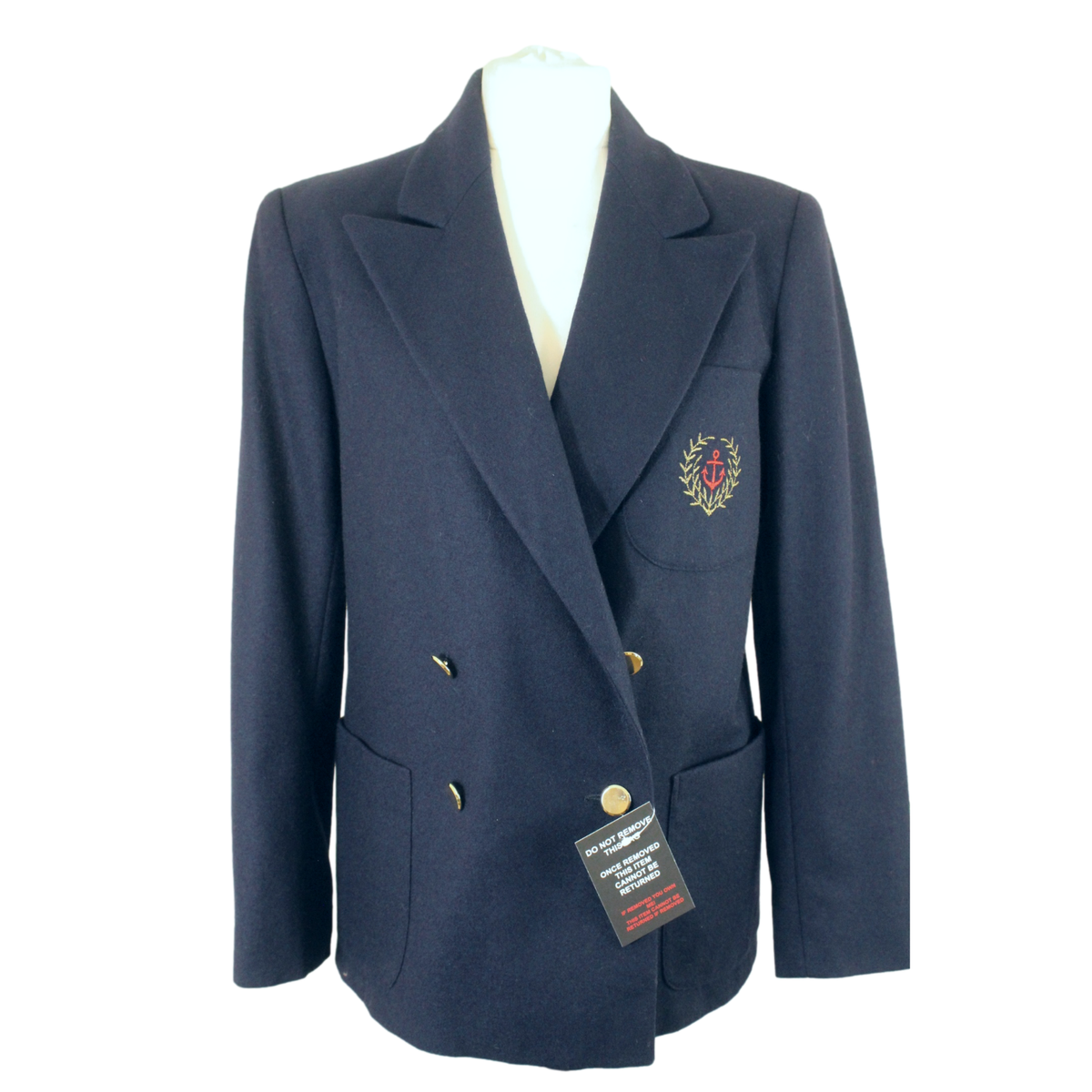 LADIES TWEED SAILOR THEMES BLUE CRESTED 38