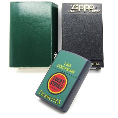 Lucky Strike 125th Anniversary Zippo Oil Lighter 1997 MIB Rare | eBay